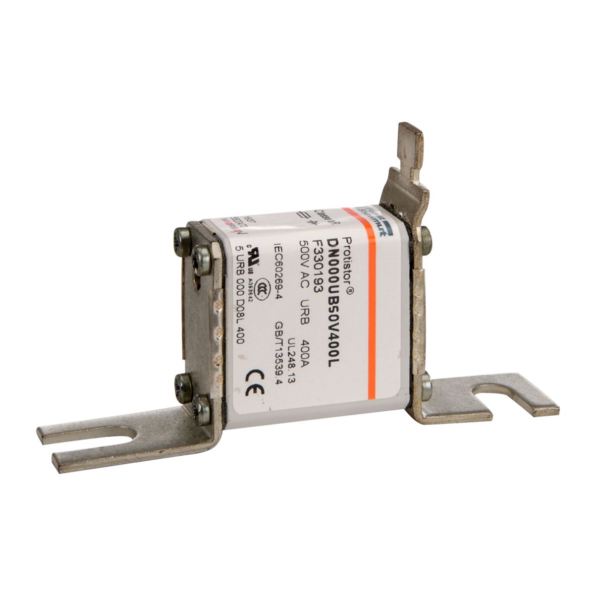 F330193 - Size 000 DIN80, vertical body, for monitoring micro-contact aR 400 A 500VAC